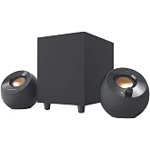 Creative Pebble Plus 2.1 USB-Powered Desktop Speakers with Down-Firing Subwoofer and Far-Field Drivers, Up to 8W RMS Total Power for PCs and Laptops (Black) (Renewed)