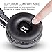 Bluetooth Headphones with Mic, HiFi Stereo Wireless Headphones 40 MM Drive, 8 Hrs Playtime Foldable Headset, Support TF Card, FM Radio Wired&Wireless Mode for PC Cellphone TV (Black Gray)