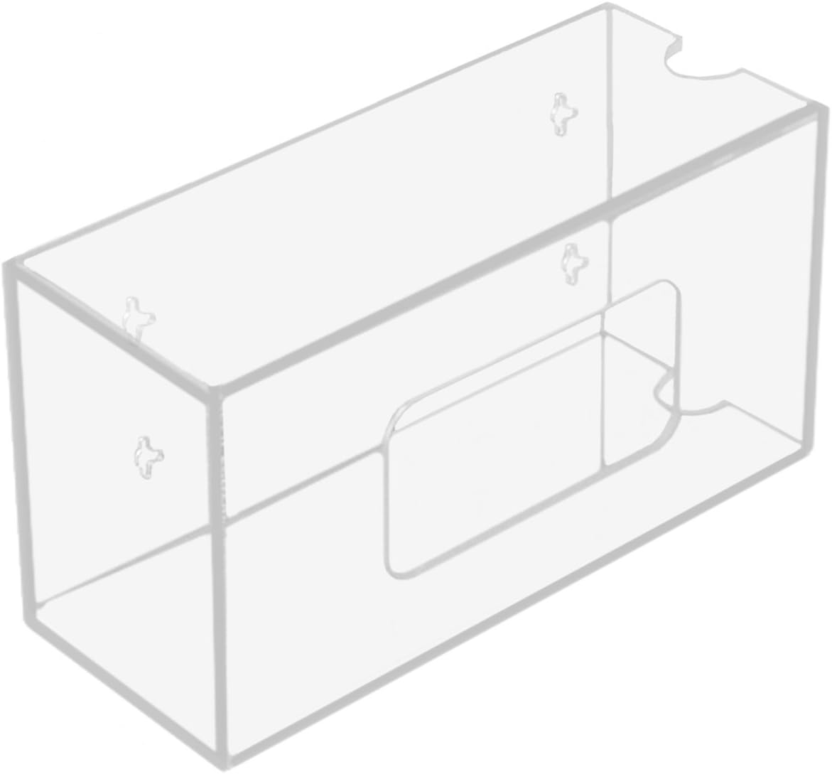 TrippNT 50950 Clear Acrylic Single Side Loading Glove Box Holder, Magnet Mount, 10" Width x 6" Height x 4" Depth