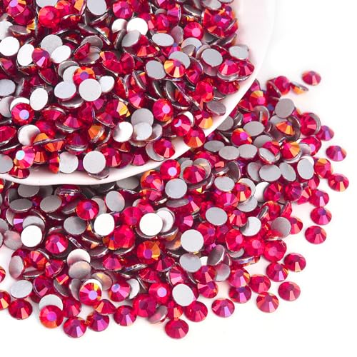 Blinginbox Glass Flatback Rhinestones Crystal Round Gems,Magenta Light,SS30/288pcs,6.4-6.6mm at Amazon