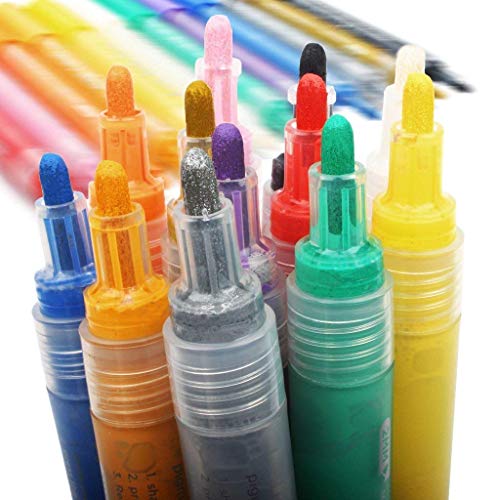 image for Acrylic Paint Marker Pens, Water Based [Quick Dry] DealKits Pen for Sc
