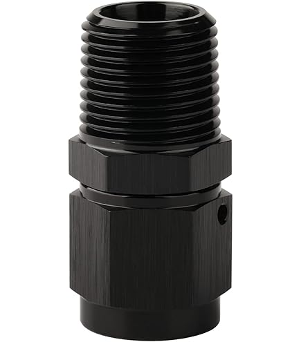 AN -6 (6AN AN6) 180 Degree 8mm 5/16" Barb Push On Hose Fitting In Black - Foto 4