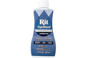 CRAFT COUNTY Rit DyeMore 7 Oz. Synthetic Liquid Fiber Dye for Clothing, Décor, and Crafts – Midnight Navy (1 Pack)