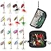 Magreel 16pcs Spinnerbait, Bass Trout Salmon Fishing Lures, Hard Metal Spinner Baits with a Tackle Bag