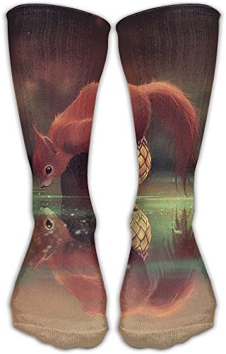 Peace Squirrel Novelty Long Socks Comfortable Warmer Stockings 1 Pair For Women &amp; Men Sport Home High Socks