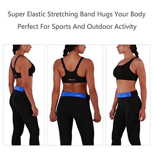 MANGROVE Running Jogging Pouch Belt Waist Pack - Key, Phone, iphone 6 Plus, iphone 7 Plus Holder for Runner - Fanny Waist Pack with 2 Adjustable Pouch, Adjustable and Opening for Headphones