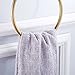 WINCASE Crystal Towel Ring, Black Hand Towel Holder, Bathroom Round Towel Hanger Racks Wall Mount (Antique Brass B)