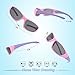 RIVBOS Rubber Kids Polarized Sunglasses With Strap Glasses Shades for Boys Girls Baby and Children Age 3-10 RBK003（Pink）