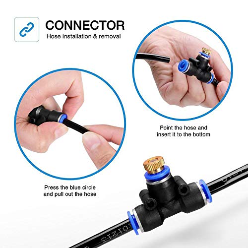 Misting Cooling System Kit 26.2 FT with Two More Spare Replacement nozzles for Patio