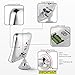Sanheshun 7X Magnifying Lighted Travel Makeup Mirror, Locking Suction Mount, Battery Operated, Square