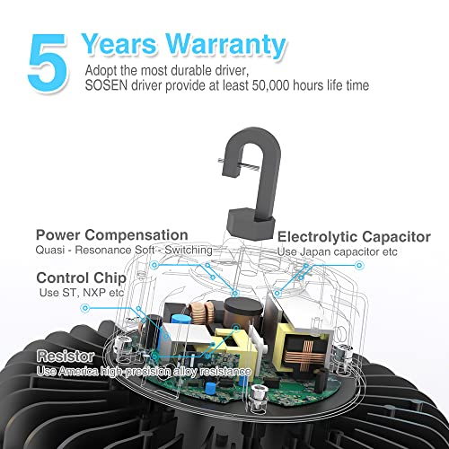 HYPERLITE LED High Bay Light 150W 21,000lm 5000K 110V Dimmable UL