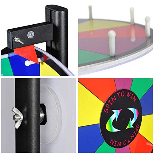 16" Tabletop Color Dry Erase Spinning Prize Wheel - Thumbnail 4