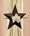 Set of 2 Curtain Tie-Backs Metal Drapery Tie Brown Stars Living Room Decor Bedroom