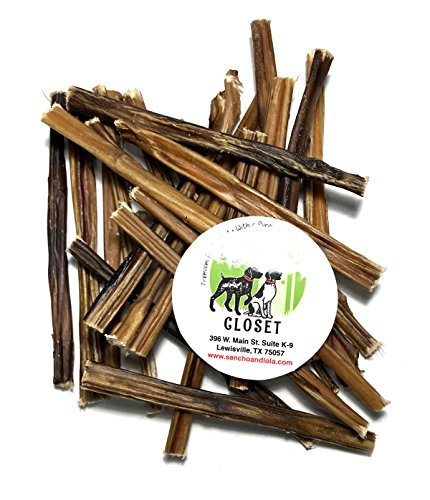 USA 6-inch EXTRA THIN Bully Sticks for Dogs Made in USA Grain-Free High-Protein Mini Beef Pizzle Dog Chews 4.5oz (13-16 Count) by Sancho & Lola's - Thumbnail 3