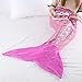 LANGRIA Mermaid Blanket Glittering Flannel Mermaid Tail Blankets for Girls Kids Teenagers Adults Super Soft Warm Lightweight in Living Room Bedroom All Seasons (60''X25'', Purple)