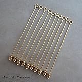 24 Gold Stick Pin Findings with Clutch