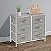 Sorbus Dresser with 6 Drawers - Chest Organizer Unit with Steel Frame Wood Top & Handle Easy Pull Fabric Bins for Clothes - Storage Furniture for Bedroom, Hallway, Living Room, Nursery & Closet