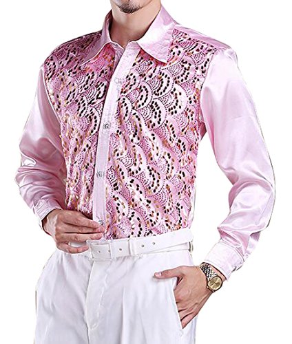 mens sequin dress shirt