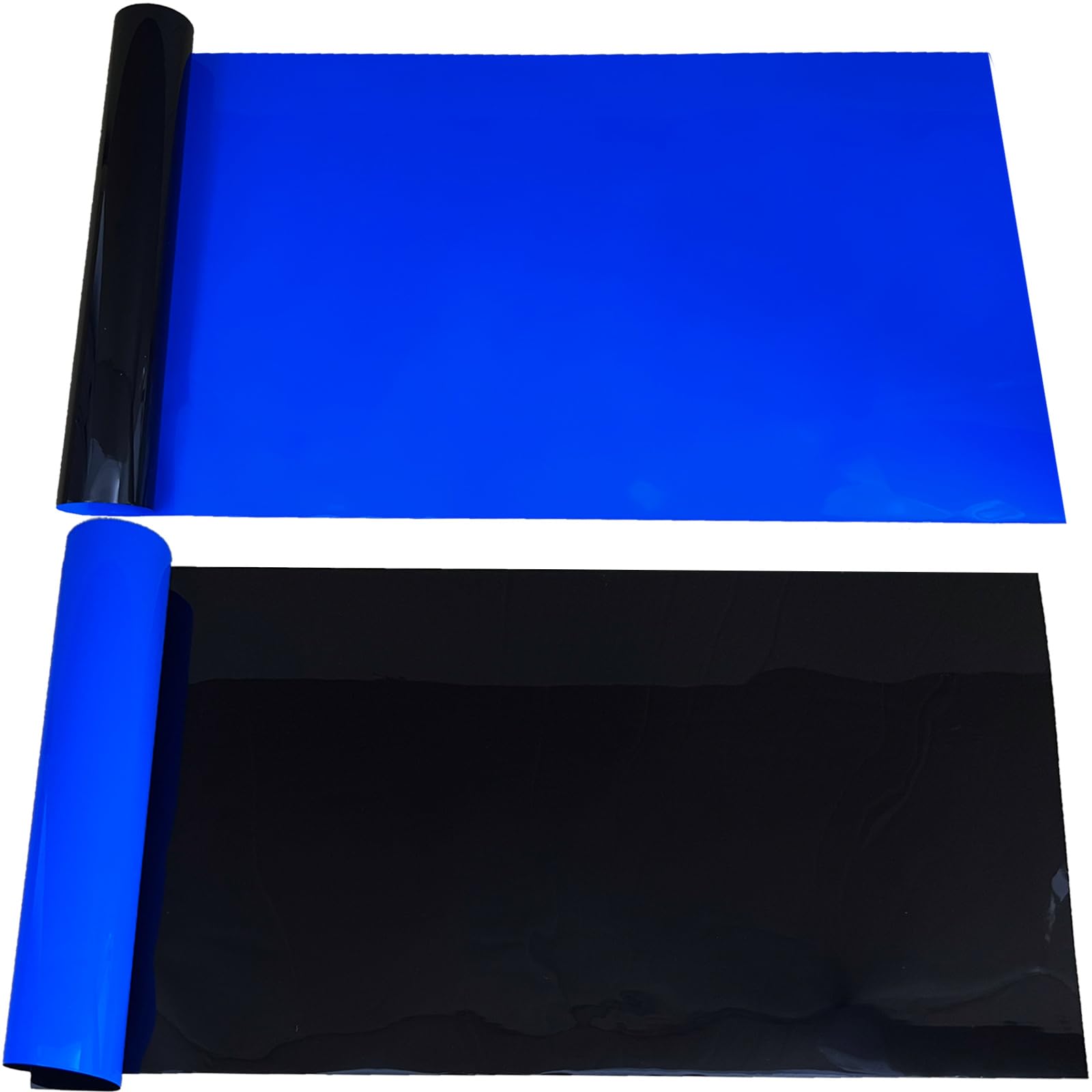 Photo 1 of XCNO Blue Black Aquarium Background Poster Fish Tank Background Wallpaper Aquarium Backdrop Double-Sided Fish Tank Decorations Paper 16"x 33"
