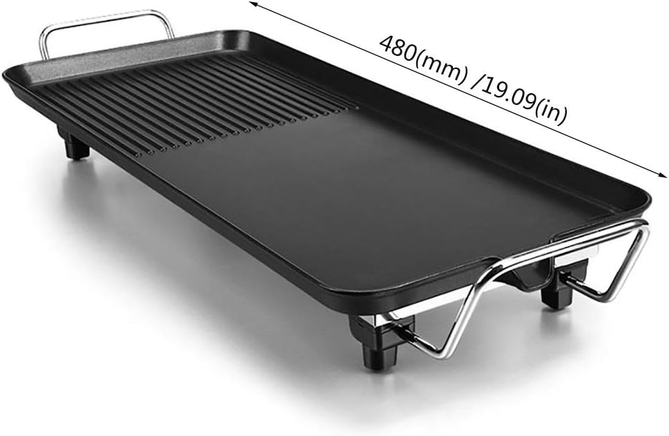 review Nologo W-XS Electric Grill,Metal Heat Insulation Board is Safer,Independent Heating,Zone Heating Independent Temperature Control,Suitable for Home Kitchen and Outdoor Barbecue,Convenient