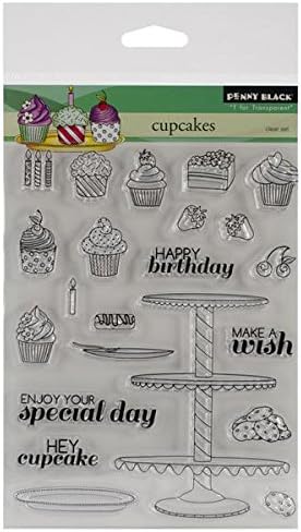 Penny Black Decorative Rubber Stamps, Cupcakes (30-171)