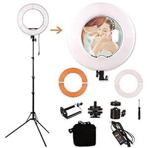 Amazon.com : GINSON 12 Inch 180LED Mirror Ring Light with