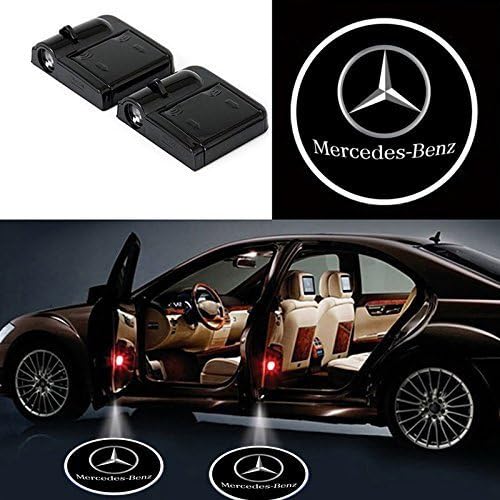 2 Pcs Wireless Car Projection Cree LED Projector, Car Door Welcome lights, Led Car lights, Logo Lights, Shadow led Lights for Mercedes-Benz
