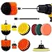 Drill Brush Power Scrubber Brush Set, Herrfilk Drill Brush Attachment Set with Extend Attachment and Scrub Pads Sponge, Drill Bit Scrub Brush for Cleaning Grout, Car,Tiles, Sinks, Bathtub