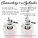 LeLuv Male-to-Male Quick-Release Fittings with O-Rings 2 Pack for Vacuum Pump Cylinders and Cups - White