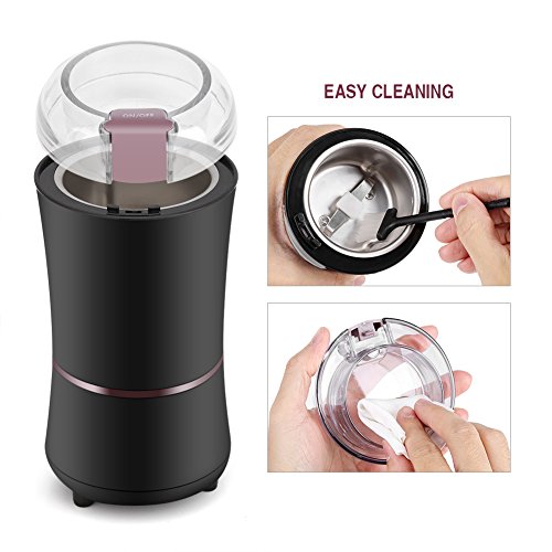 Elektrische Kaffeemühle, 400W Schleifmaschine Getreide Mühle mit Edelstahl Blatt für Kaffeebohnen, Nüssen, Samen… – Bild 8