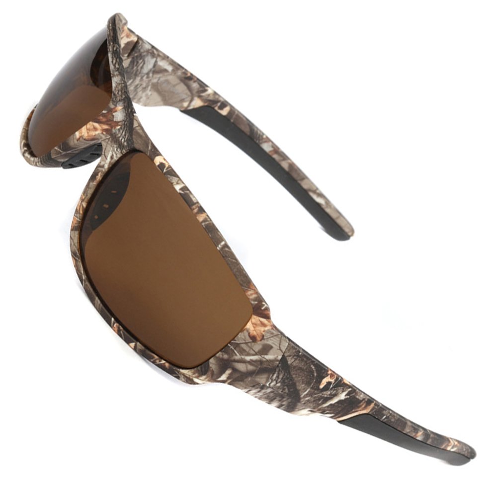MOTELAN Polarized Camouflage Sunglasses for Men's Fishing Hunting Brown