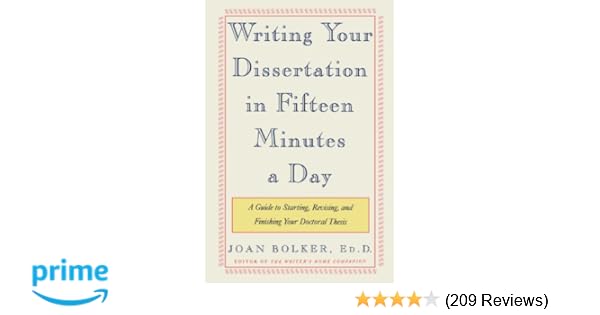 Writing Dissertation Fifteen Minutes