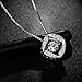 T400 925 Sterling Silver Pendant Necklace Dancing Diamond Stone Made with Swarovski Zirconia Women Gift