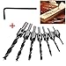 Mohoo 7pcs HSS 5 Flute Countersink Drill Bit Set Carpentry Reamer Steel Woodworking Chamfer End Milling 3mm-10mm