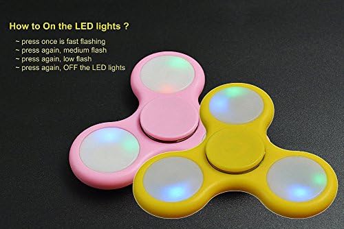 Led Tri Fidget Hand Spinners With On/off Switch 3 Models Flashing Light Finger Toy for Kids And Adults Stress Reducer/ADD/ADHD/Anxiety/Boredom
