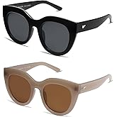 VANLINKER New Version Trendy Polarized Cat Eye Sunglasses for Women Retro Oversized Sunnies VL9690