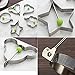 God's kitchen 5 pcs Non stick Ring Molds for Making Cakes, Pancakes, Meatloaf, Biscuits, Fried Egg Ecofriendly Stainless Steel Easy to Clean and Use 5 Different Shapes Great Kitchen Tool
