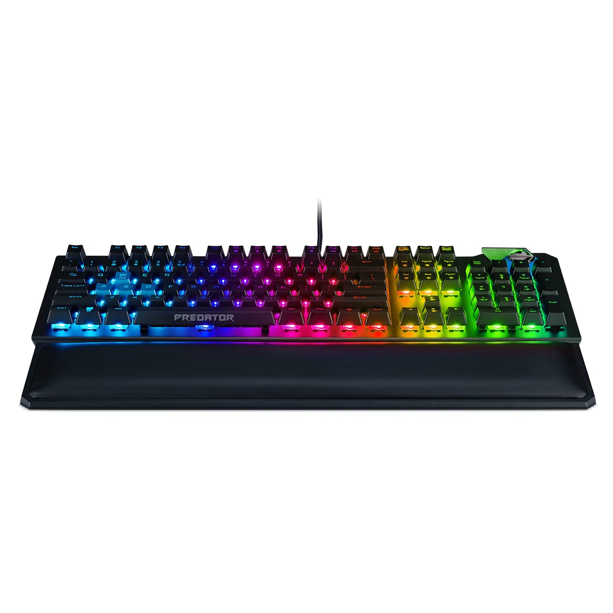 Acer Predator Aethon 700 Gaming Keyboard:Clicky or Linear-Your Choice|Per-Key 16.8M RGB Colors Backlighting|Programmable|Dedicated Media Keys & Dial|100% Anti-Ghosting|Magnetic Wrist Rest,(Pack of 1)