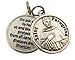 Silver Toned Base Catholic Patron Saint Peregrine Medal with Prayer Back, 3/4 Inch
