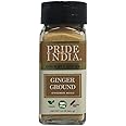 Pride of India – Ginger Fine Ground – Gourmet Spice – Blends Well – Good for Cooking/Baking/Tea & More – No Additives – Fresh Root Powder – Easy to Use – 2.2 oz. Small Dual Sifter Bottle