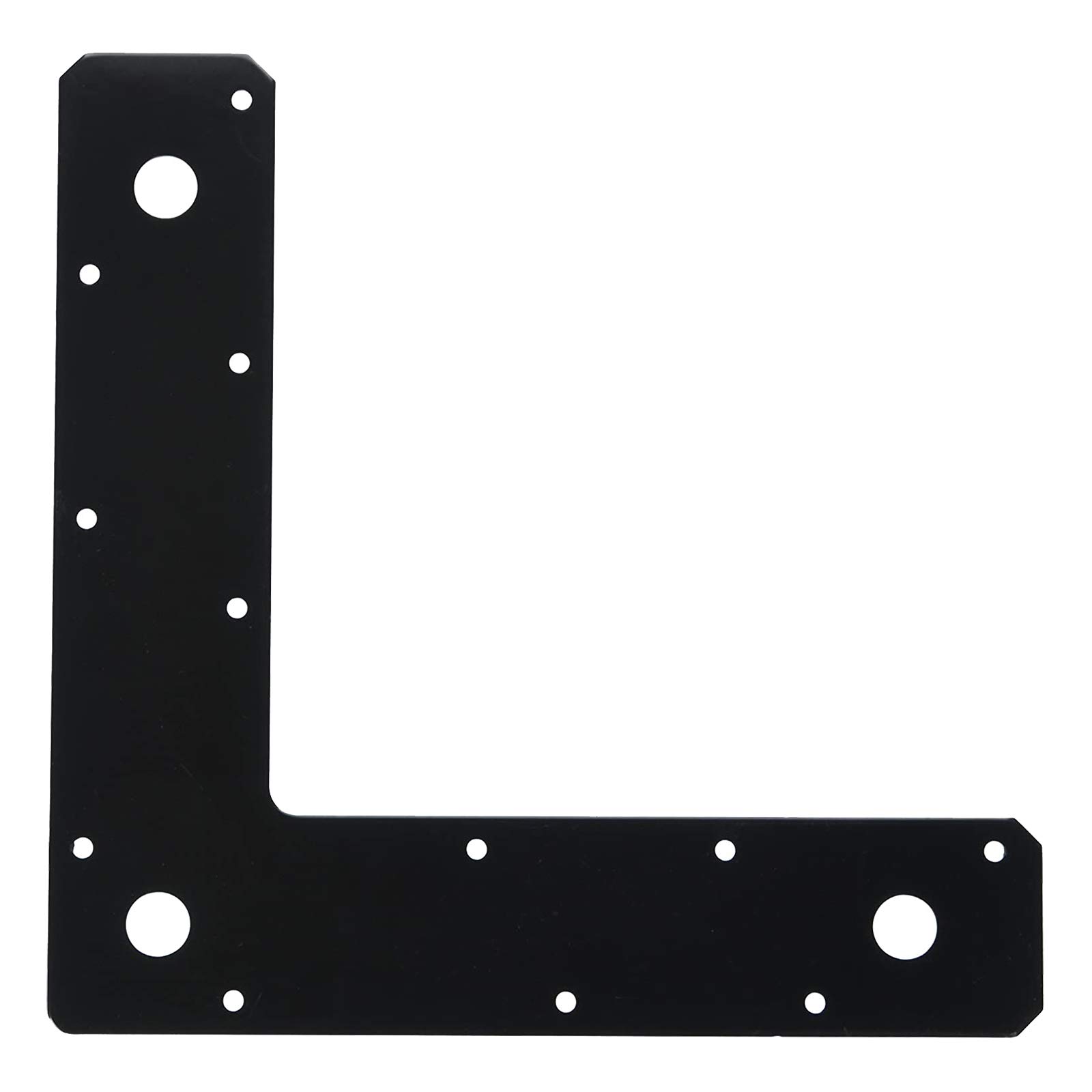 TSSS 4 PCS 230mm Steel L Right Angle Bracket, Flat Repair Plate Corner Brace Fixing Timber Connector