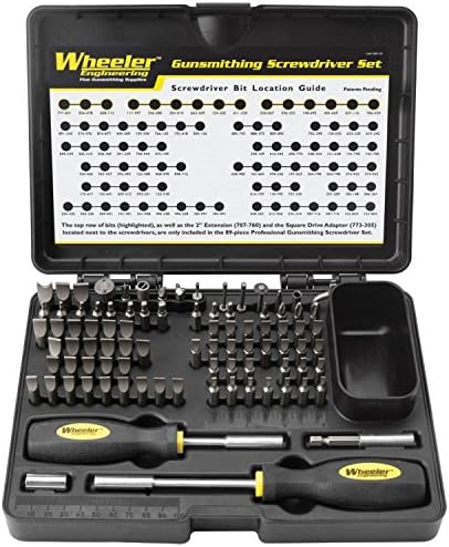 Perfect Tech Gunsmith Repair Kit Screwdriver Set- S2 Tool Steel Bits (89) Craftsmanship Exceed Industry Standards for Gunsmith Trade- Screws Measured Fit Over 100 Modern Antique Firearms