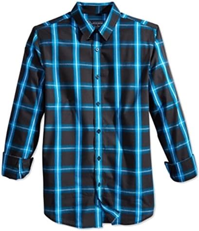 American Rag CIE Blue Mens Large Button Down Shirt Black L
