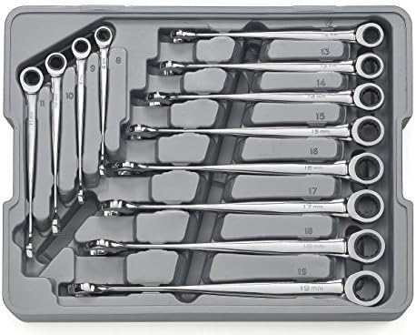 GearWrench 85888 12 Piece Set Metric X-Beam Combination Ratcheting Wrench by Danaher Tool Group