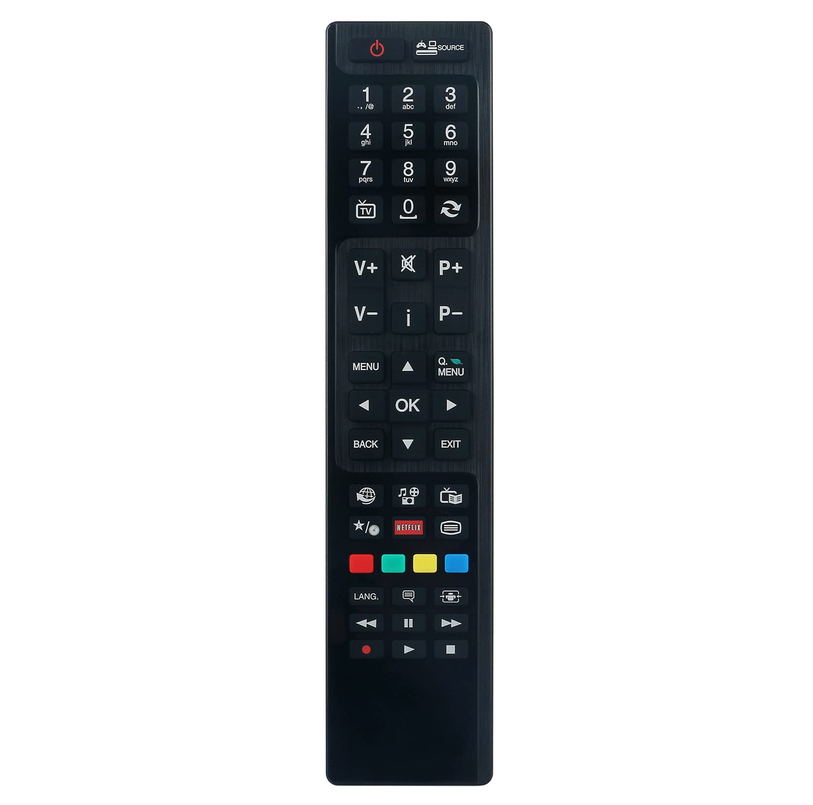 AULCMEET RC4848 Replacement Remote Control Compatible with Sharp Bush Hitachi 4K OLED TV LED40287 LED24265DVDCNTDW LED40127FHDCNT DLED48265FHDCNTD DLED49287FHD ELED55240FHDCN ELED55240FHDCNTD