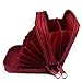 HDE Women RFID Blocking Credit Card Holder Real Leather Secure Zip Around Wallet (Red)