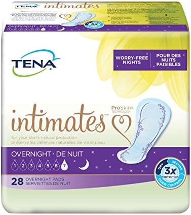 TENA WOMEN 28 Count (1 Package) Tena Incontinence Pads, Overnight Absorbency