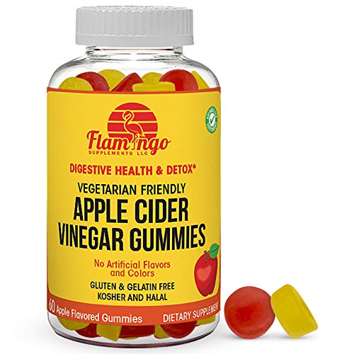 Flamingo Supplements- Apple Cider Vinegar Gummies with The Mother. Appetite Suppressant Detox Cleanse. Vegan Friendly and Gluten Free. Apple Flavor. 60 Count Flamingo Supplements- Apple Cider Vinegar Gummies with The Mother. Appetite Suppressant Detox Cleanse. Vegan Friendly and Gluten Free. Apple Flavor. 60 Count