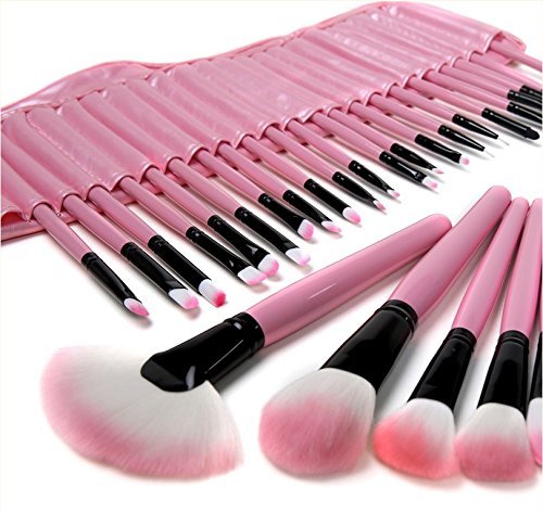 ZJchao Pack of 32 Pink Professional Make-Up Cosmetic Brush Set - Eye shadow/Foundation/Powder/Blush