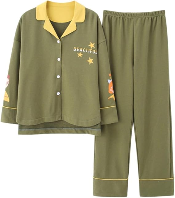 Amazon パジャマ レディース シャツ 秋冬 綿100 長袖 ガーゼ 星柄 英語柄 漫画柄 部屋着 おそろい 上下セット 柔らか おしゃれ 吸汗 通気 肌に優しい ゆったり 敏感肌 ルームウェア 大きいサイズ M Xxxl パジャマ ルームウェアセット 通販